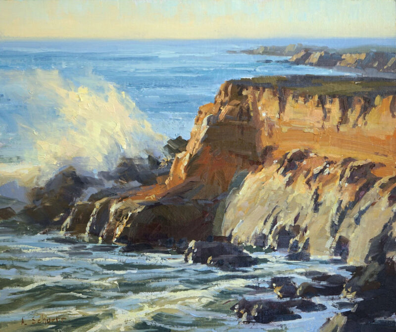 Tangerinecliffs 10x12 Oil • Carmel Visual Arts